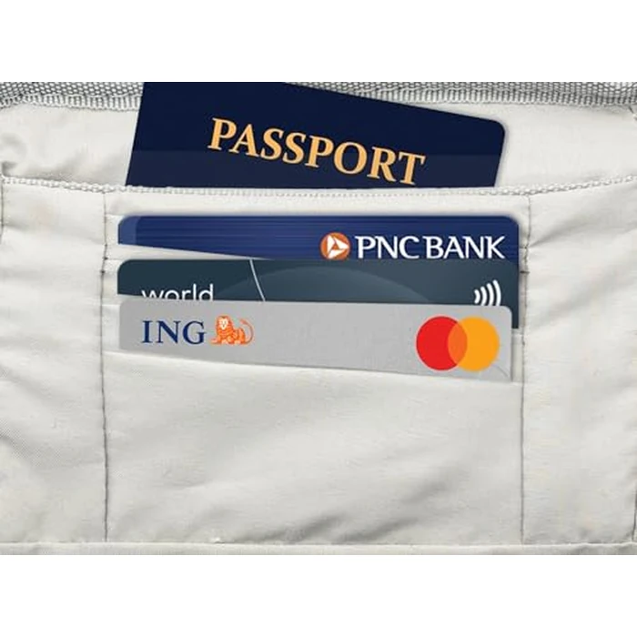 Anti-Theft Classic Crossbody Sling Bag, RFID-Blocking, Slash-Resistant with Locking Zippers for Travel & Everyday City Use - Grey by Lewis N. Clark - Used - Very Good condition - US$39.70