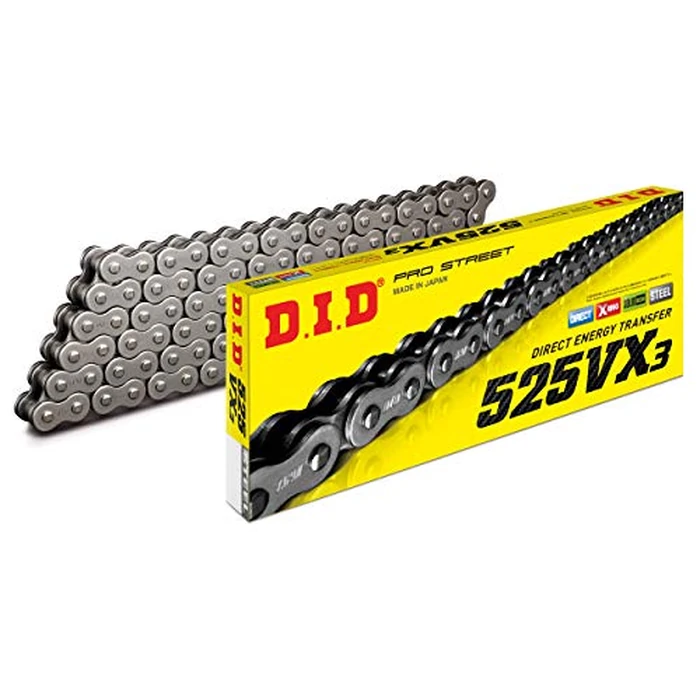 DID (525VX3X110ZB) Steel 110 Link High Performance VX Series X-Ring Chain with Connecting Link by DID - Used - Like New condition - US$65.71
