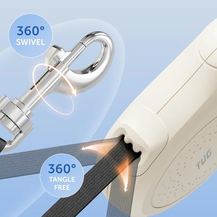 TUG Quest Retractable Dog Leash Medium Cream by TUG - Image 5