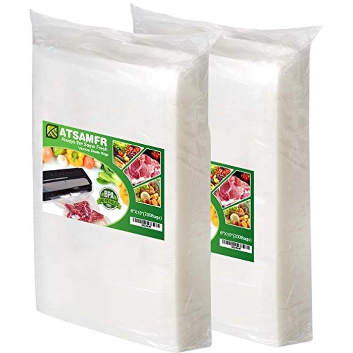 ATSAMFR 200 Pint Size 6x10Inch Vacuum Sealer Food Sealer Bags with BPA Free,Heavy Duty,Great for Vac storage or Sous Vide Cooking by ATSAMFR - Used - Very Good condition