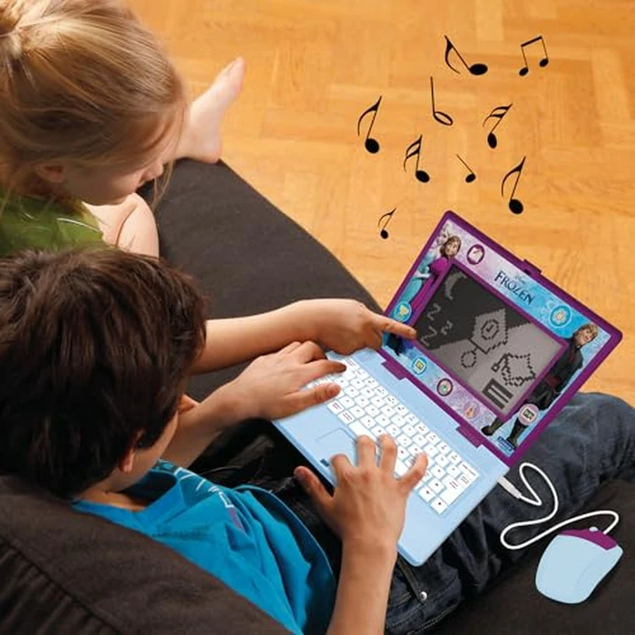Lexibook, Frozen, Bilingual and Educational Laptop Spanish/English, Toy for Children, 170 Activities to Learn, Play Games and Music, Large Screen, Purple/Blue, JC599FZi2 by LEXiBOOK - Image 6