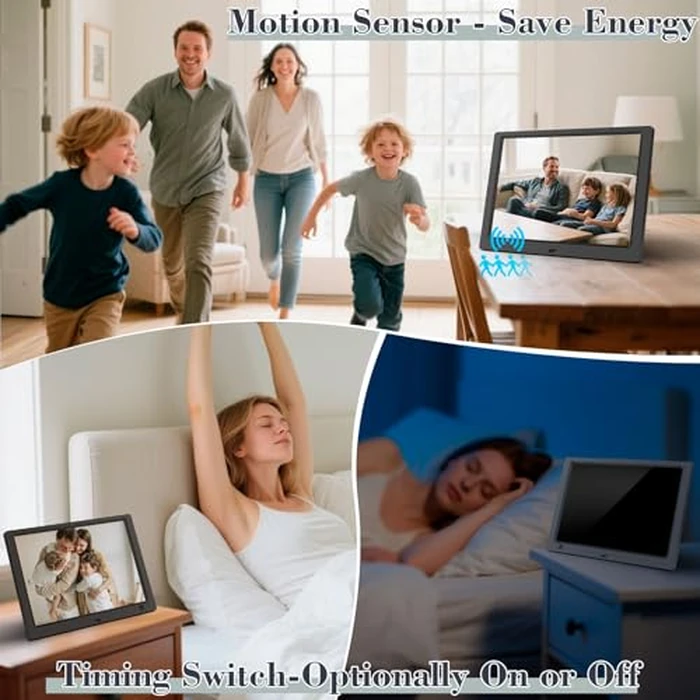 KECAG 10.1" Digital Picture Frame, 1080P IPS Digital Photo Frame, No WiFi/App Needed, Plug & Play SD Card & USB, Remote & Motion Sensor, Photos/Videos/Music, Free 32GB USB by KECAG - Image 6