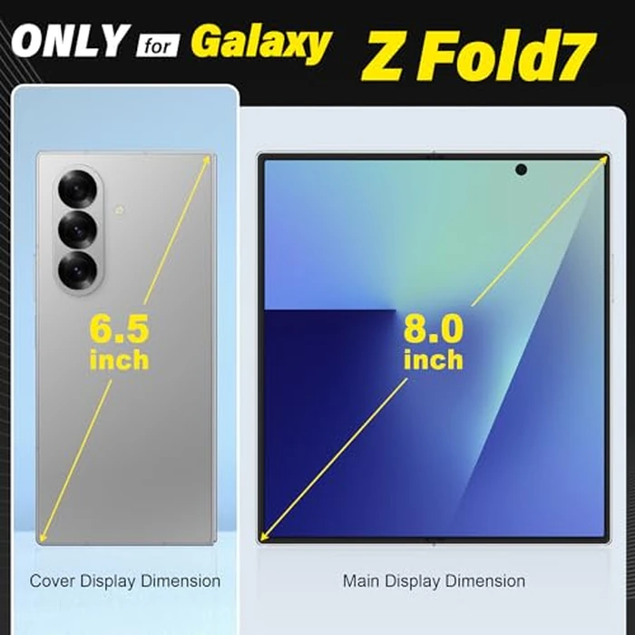 TUCCH Case Wallet for Galaxy Z Fold7 2025, Shockproof Folio Case Kickstand [RFID Blocking] Card Slots, PU Leather PC Cover Compatible with Galaxy Z Fold7 2025 (8.0"), Textured Black by TUCCH - Image 2