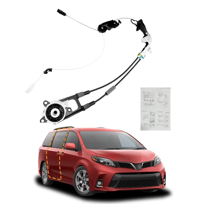 Sliding Door Cable, Compatible with 2011-2020 Toyota Sienna, Rear Right Passenger Side, Auto Door Spool Control Wiring Repair Kit, Power Sliding Door Wire System, w/o Motor, Replace# 85016-08010 by Gledewen - Used - Like New condition - US$43.60