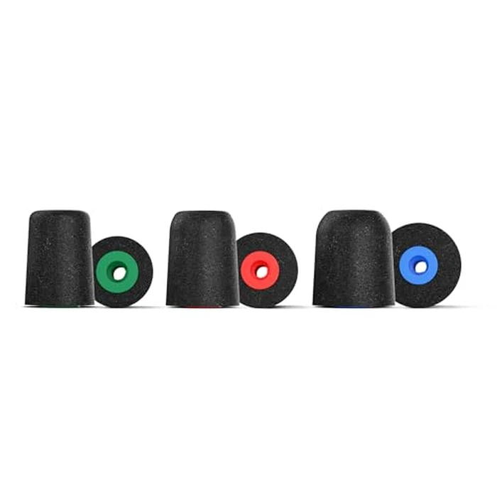 Comply Foam Ear Tips Designed for NuForce, ISOtunes PRO, Q-Jays, Etymotic Research, Westone & Shure, Assorted S, M & L, 3 Pairs, Black - Memory Foam Earbud Replacement Tips, Made in The USA by Comply - Image 1