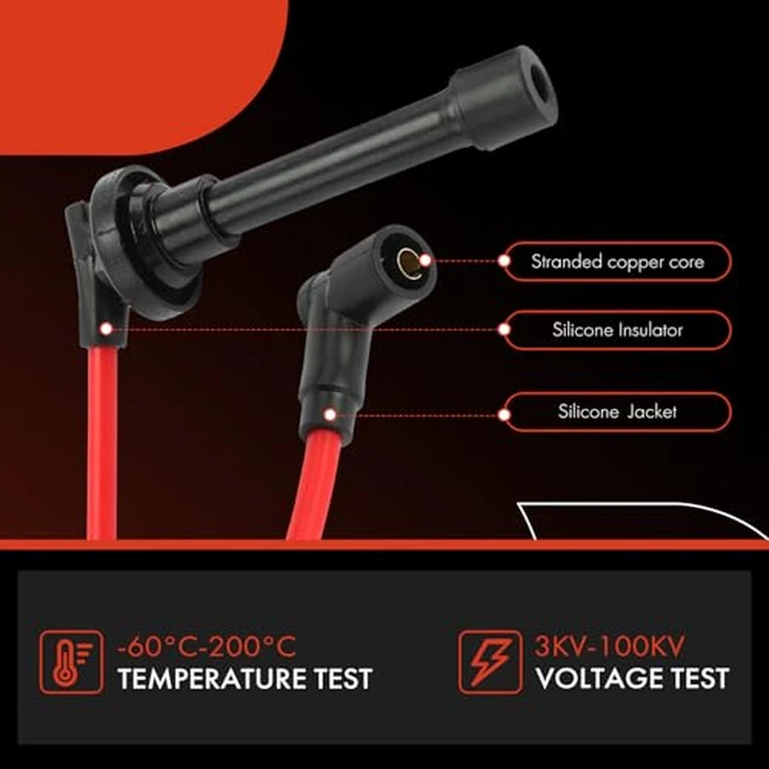 A-Premium Ignition Spark Plug Wires Set of 5 Compatible with Honda Accord 1998 1999 2000 2001 2002 2.3L by A-premium - Image 4