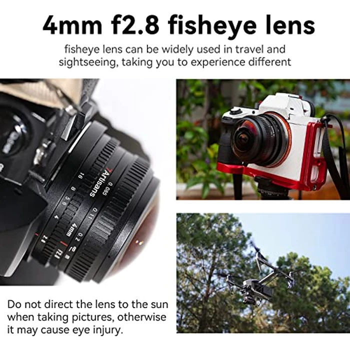 7Artisans 4mm F2.8 Fisheye Ultra Wide Angle Lens Manual Focus Prime Lens Compatible M4/3 Mount Mirrorless Cameras for Panasonic GH3 GH4 GF1 GM1 GM5 for Olympus E-M1 E-M5 E-M10 by 7artisans - Image 4