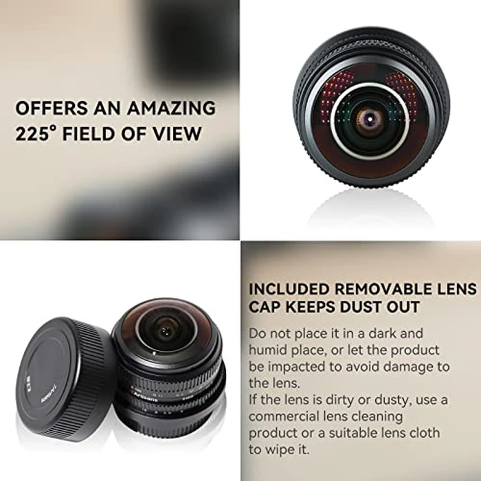 7Artisans 4mm F2.8 Fisheye Ultra Wide Angle Lens Manual Focus Prime Lens Compatible M4/3 Mount Mirrorless Cameras for Panasonic GH3 GH4 GF1 GM1 GM5 for Olympus E-M1 E-M5 E-M10 by 7artisans - Image 7