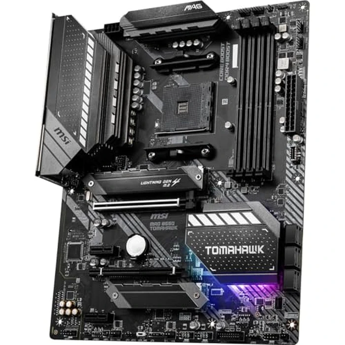 MSI MAG B550 Tomahawk Gaming Motherboard (AMD AM4, DDR4, PCIe 4.0, SATA 6Gb/s, M.2, USB 3.2 Gen 2, HDMI/DP, ATX) by MSI - Image 3