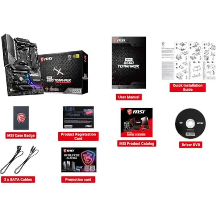 MSI MAG B550 Tomahawk Gaming Motherboard (AMD AM4, DDR4, PCIe 4.0, SATA 6Gb/s, M.2, USB 3.2 Gen 2, HDMI/DP, ATX) by MSI - Image 7