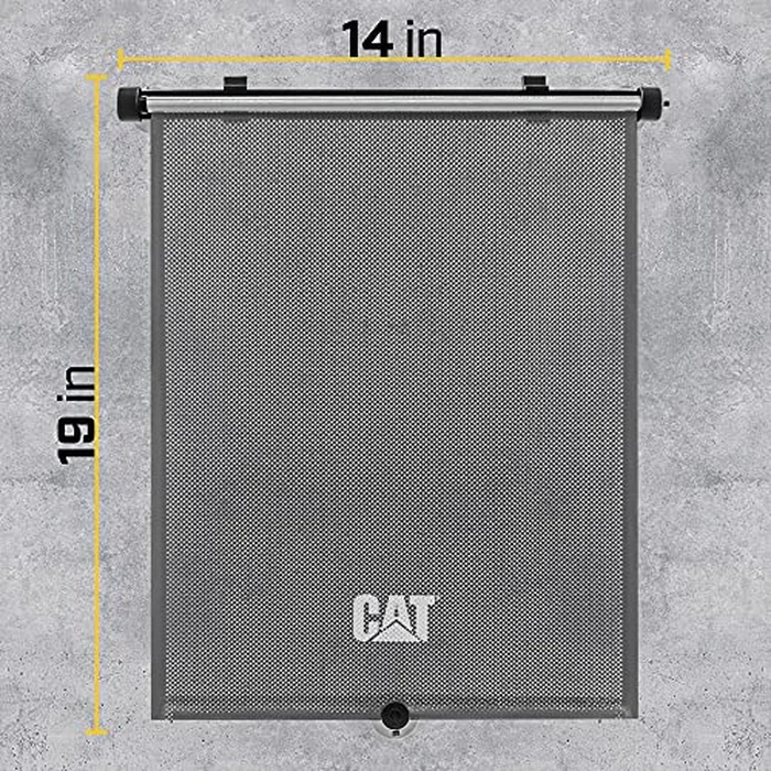 CAT Retractable Pull-Down Back Seat Side Window Shades for UV Sun Protection, Universal Fit, 2-Pack, Gray, Modern Style, 14x19in by CAT - Image 8