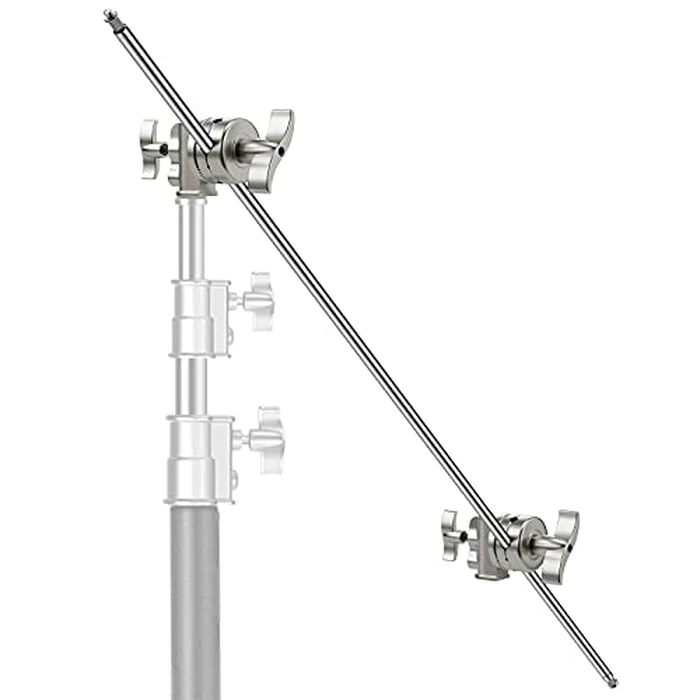 Neewer Extension Grip Arm Boom Arm with 2 Pieces Grip Heads - 50 inches/127 Centimeters Aluminum Alloy Construction for Light Stand,Reflector and Other Equipment for Studio Video Photography(Silver) by NEEWER - Used - Very Good condition - CA$55.07
