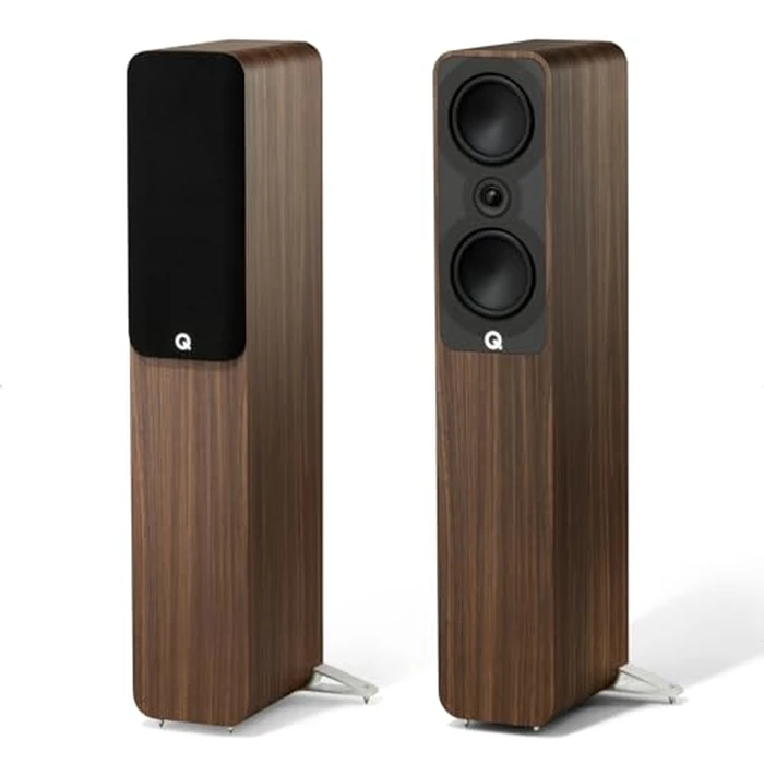 Q Acoustics 5040 Floorstanding Speaker Santos Rosewood (Single Speaker) - 2 x 5 Mid/Bass Drivers, 1" Tweeter - Stereo System for Home Entertainment Center, Surround Sound TV/Record Player by Q Acoustics - Image 1