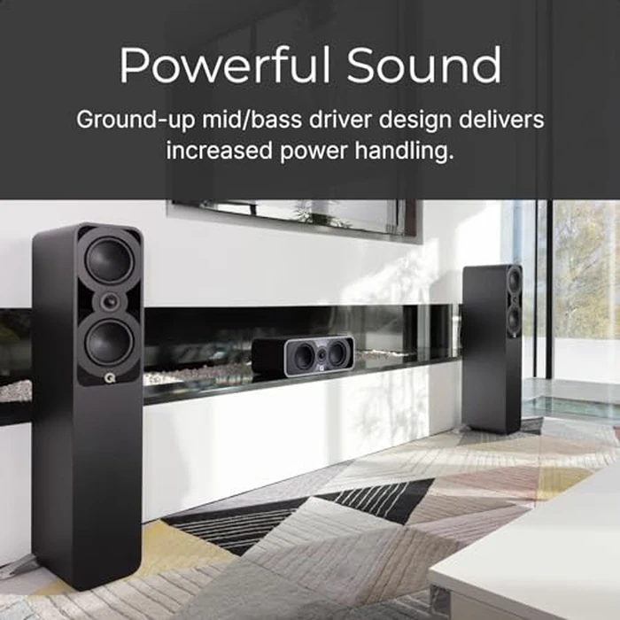 Q Acoustics 5040 Floorstanding Speaker Santos Rosewood (Single Speaker) - 2 x 5 Mid/Bass Drivers, 1" Tweeter - Stereo System for Home Entertainment Center, Surround Sound TV/Record Player by Q Acoustics - Image 6