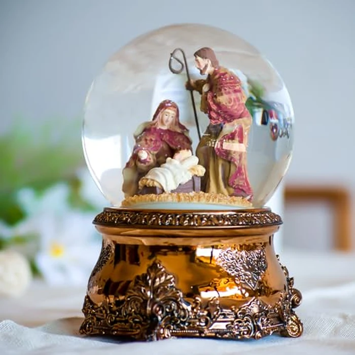 6" Nativity Christmas Snow Globe Music Box Musical Indoor Decoration Ornaments Christmas Collection Home Decor by Bubble Ranch - Image 3