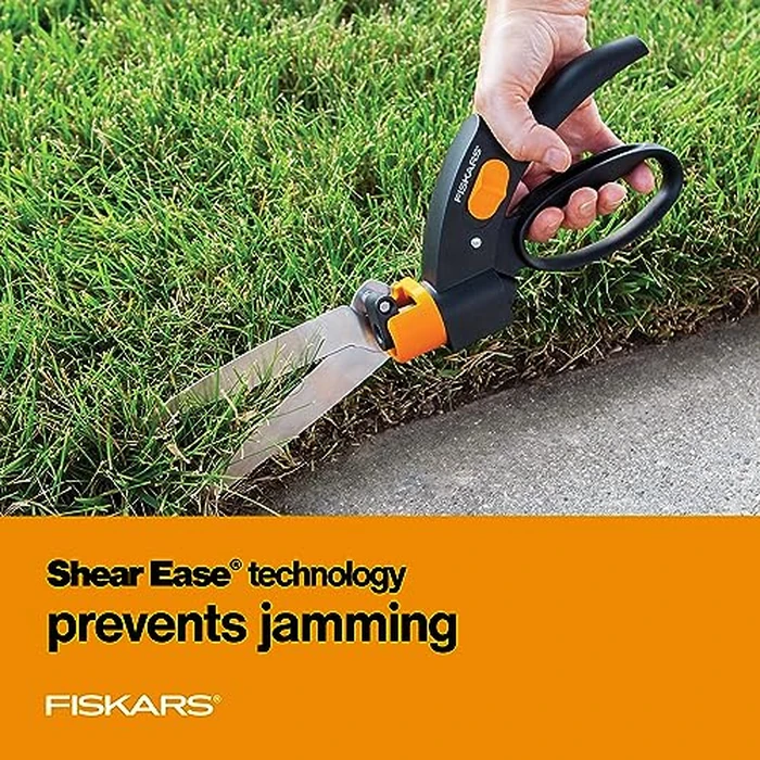 Fiskars Shear Ease Grass Shears - 5" Stainless Steel Blades - 360-Degree Swivel Blade Plant Cutting Scissors - Garden Shears and Grass Cutter, Black by Fiskars - Image 3