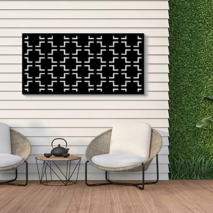 PexFix 47" H x 24" W Metal Privacy Screen, Outdoor Indoor Privacy Screens and Panels Freestanding, Decorative Privacy Fence Screen Fence Panels for Balcony PatioOne Panel by PexFix - Image 4