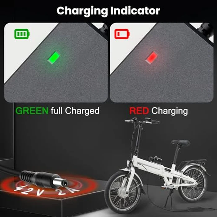 E-Mangue 36V Lithium Battery Charger Output 42V 2A for Electric Bike Battery Scooter Batteries, Charger with DC2.1 Jack Connector (5.5X2.1mm) by E-Mangue - Image 4