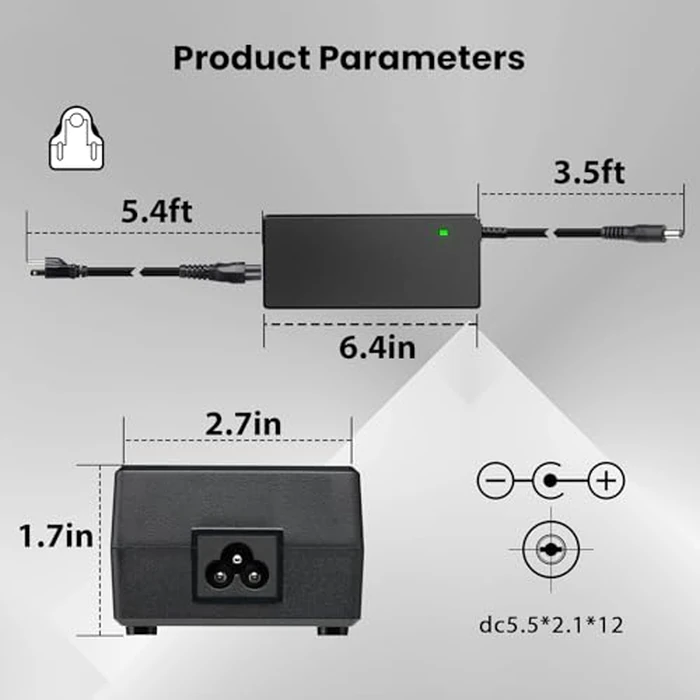 E-Mangue 36V Lithium Battery Charger Output 42V 2A for Electric Bike Battery Scooter Batteries, Charger with DC2.1 Jack Connector (5.5X2.1mm) by E-Mangue - Image 7