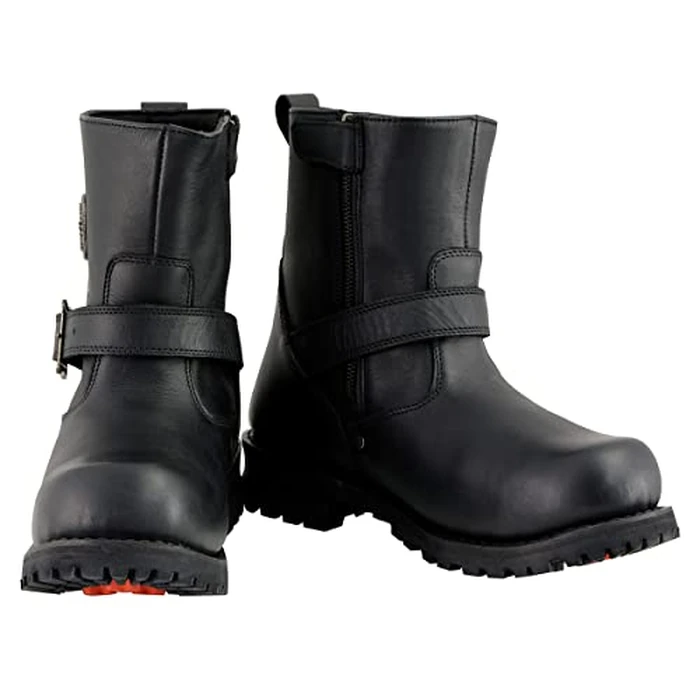 Milwaukee Leather Men's Black Leather Wide Width 6-inch Classic Engineer Motorcycle Boots w/Side Zipper MBM9040W - 14W by Milwaukee Leather - Image 2