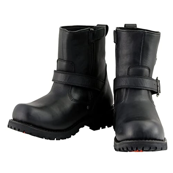 Milwaukee Leather Men's Black Leather Wide Width 6-inch Classic Engineer Motorcycle Boots w/Side Zipper MBM9040W - 14W by Milwaukee Leather - Image 5