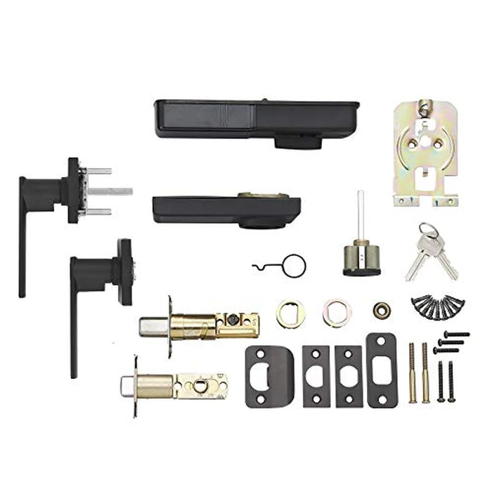 AmazonBasics Grade 3 Electronic Touchscreen Deadbolt Door Lock with Passage Lever - Matte Black by Amazon Basics - Image 3