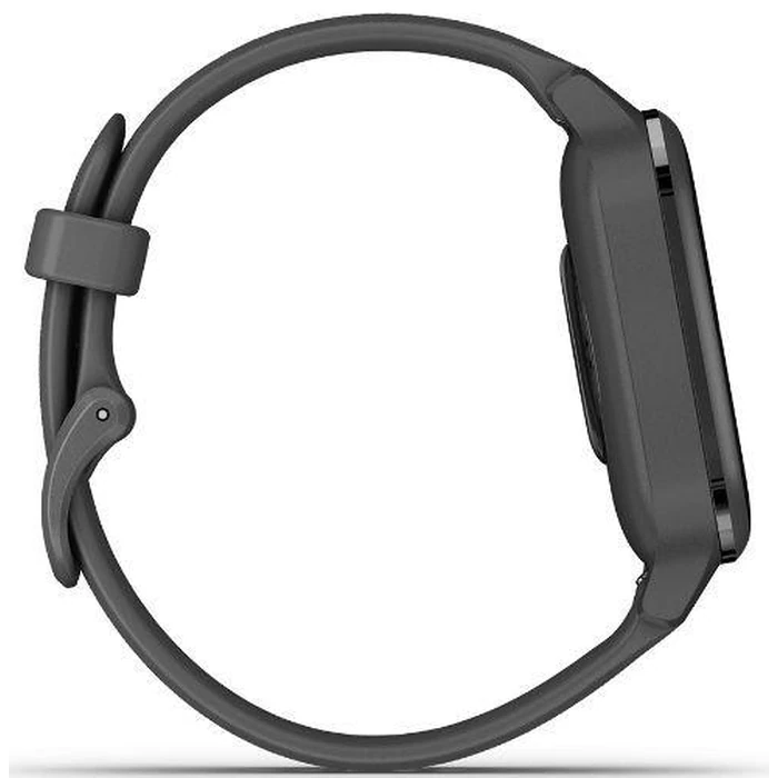 Garmin Venu Sq Smartwatch - 33.1mm - Slate Black Fiber-reinforced Polymer Case with Shadow Black Silicone Silicone Strap by Garmin - Image 4
