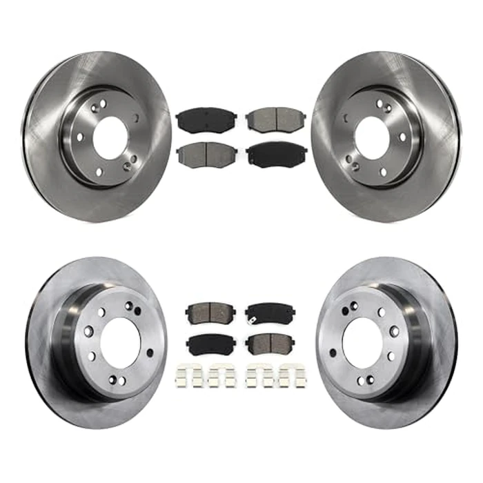 Transit Auto Front Rear Disc Brake Rotors And Semi-Metallic Pads Kit Replacement For Hyundai Tucson Kia Sportage FWD K8S-101175 by Transit Auto - Used - Good condition - CA$119.37