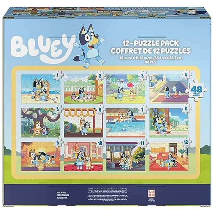 Spin Master Games, Bluey Puzzles 12-Pack, Jigsaw Puzzles for Preschoolers, Ages 4 & Up by Bluey - Image 3