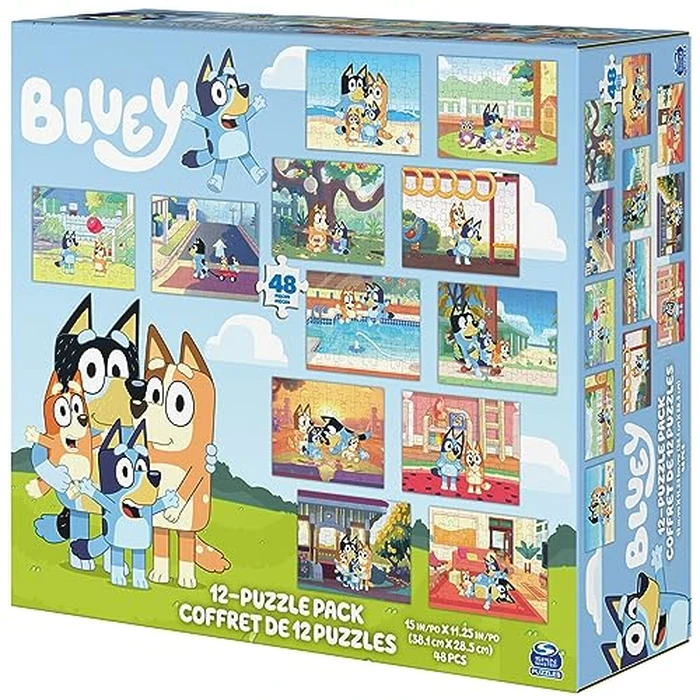 Spin Master Games, Bluey Puzzles 12-Pack, Jigsaw Puzzles for Preschoolers, Ages 4 & Up by Bluey - Image 4