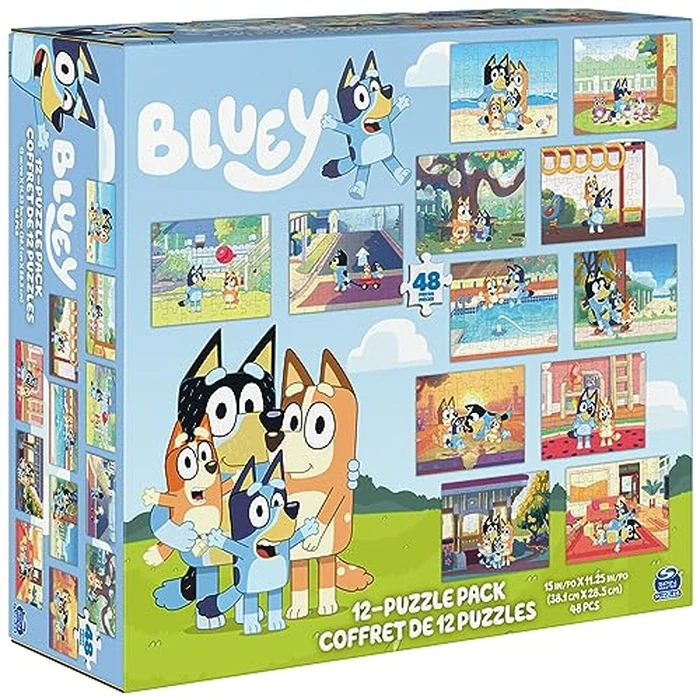 Spin Master Games, Bluey Puzzles 12-Pack, Jigsaw Puzzles for Preschoolers, Ages 4 & Up by Bluey - Image 5