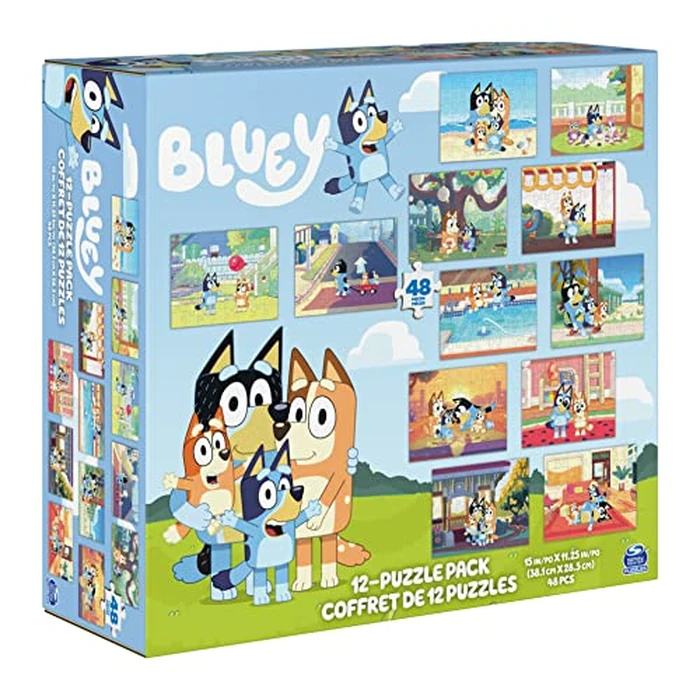 Spin Master Games, Bluey Puzzles 12-Pack, Jigsaw Puzzles for Preschoolers, Ages 4 & Up by Bluey - Image 6