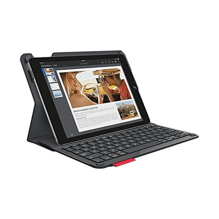 Logitech Type+ Protective case with integrated keyboard For iPad Air - Carbon Black (Renewed) by Logitech - Refurbished condition - CA$31.99
