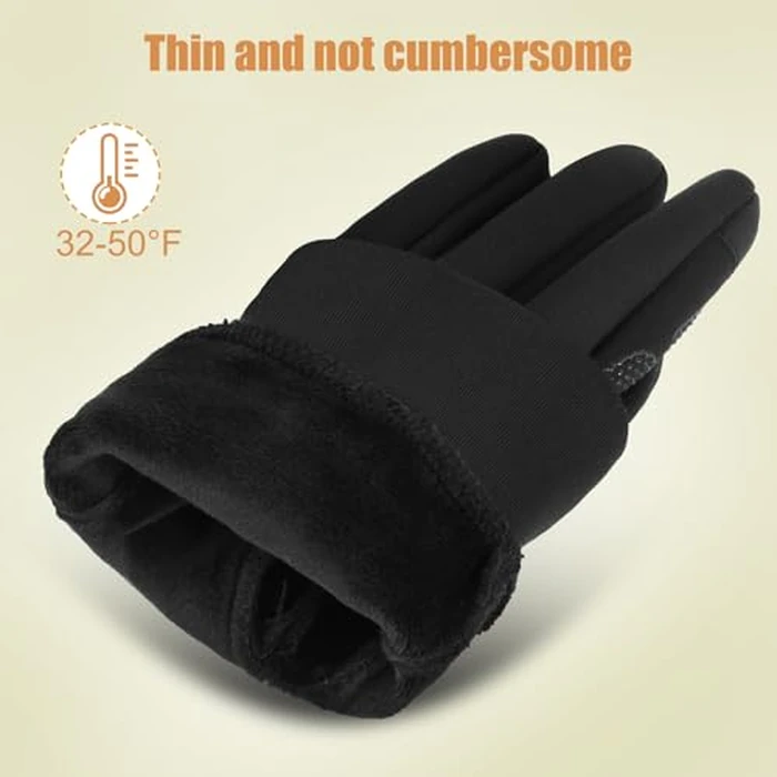 ihuan Winter Warm Running Gloves Women Men, Super Sensitive Touch Screen Fingers for Cold Weather, Thin Lightweight Liner Gloves for Ski, Snow, Hiking, Driving, Camping, Cycling Gift for Women Men by ihuan - Image 2