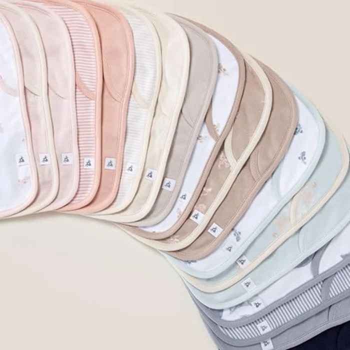 Burt’s Bees Baby Organic Baby Bibs - 100% Cotton Newborn Infant Bibs for Baby Boys & Girls by Burt's Bees Baby - Image 3