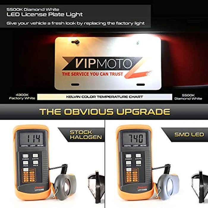 VIPMOTOZ Full LED License Plate Light For 1992-2018 Ford E-150 E-250 E-350 Econoline E-450 E-550 Super Duty Cargo Van, 6000K Diamond White, 1-Piece Tag Lamp Assembly Replacement by VIPMOTOZ - Image 3
