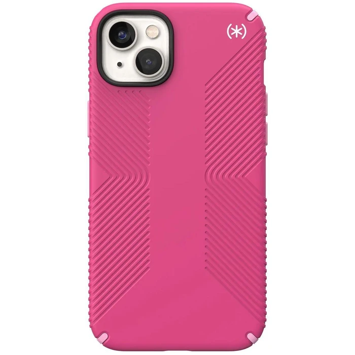 Speck Presidio2 Grip MagSafe Phone Case for iPhone 14 Plus - Digital Pink/Blossom Pink/White by Speck - Image 1