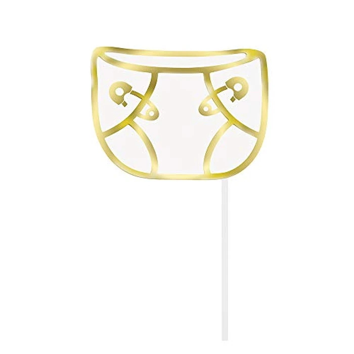 Unique Gold Baby Shower Photo Booth Props (Pack of 10) - Durable & Elegant Foil Stamping Props, Perfect For Baby Showers & Celebrations by Unique - Image 7