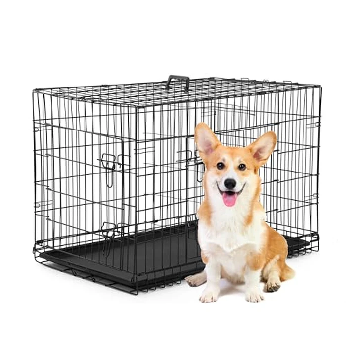 BestPet New Black 30" Pet Folding Suitcase Dog Cat Crate Cage Kennel Pen w/ABS Tray LC by BestPet - Image 1