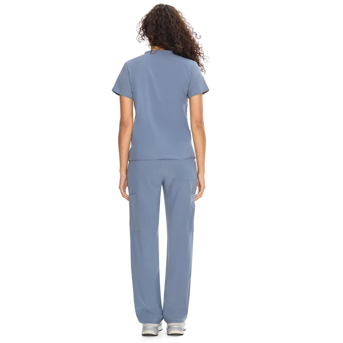 COZYFIT Scrubs for Women Set Medical Uniform - V-Neck Top & Straight Leg Pants with 9 Pockets, Unisex Workwear COZY SCRUBS, Rock Grey, M, Tall by COZYFIT - Image 4