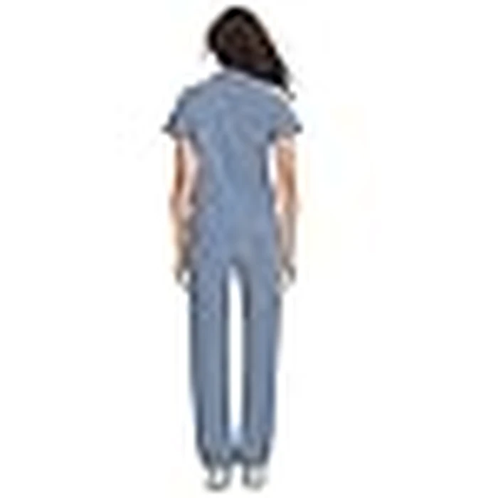 COZYFIT Scrubs for Women Set Medical Uniform - V-Neck Top & Straight Leg Pants with 9 Pockets, Unisex Workwear COZY SCRUBS, Rock Grey, M, Tall by COZYFIT - Image 6