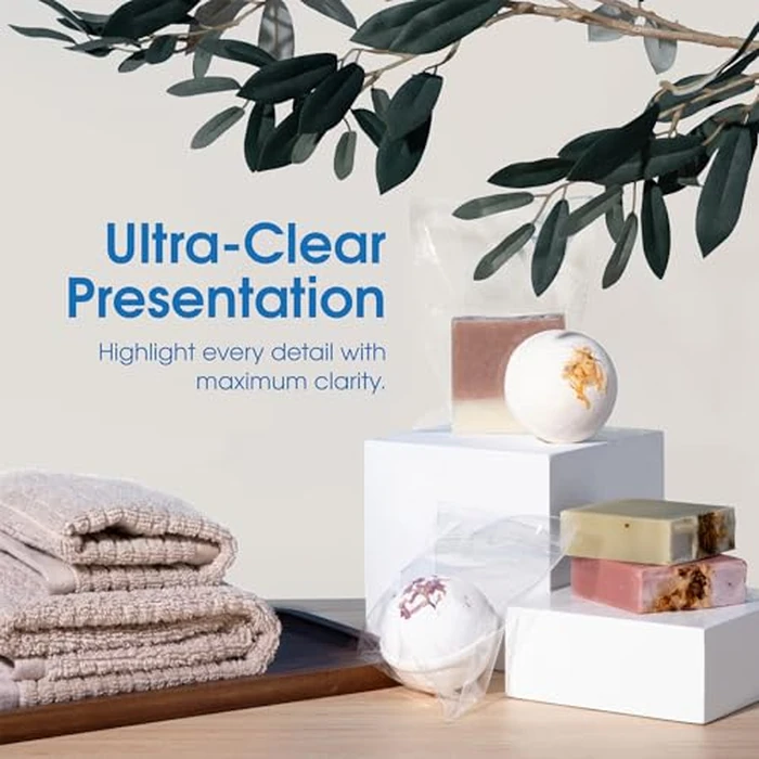 5" X 7" Self-Sealing Cellophane Bags (1000 Count) Clear Cookie Bags With Seal for Decorated Cookies, Treats, and Candy - Resealable Adhesive Flap, Reinforced Sides - Spartan Industrial by Spartan Industrial - Image 4