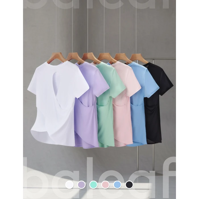 baleaf Women's Short Sleeve Athletic Running Shirts Workout Tops UPF 50+ Sun Protection Quick Dry Gym Yoga Sports T-Shirts Light Green X-Small by baleaf - Image 7