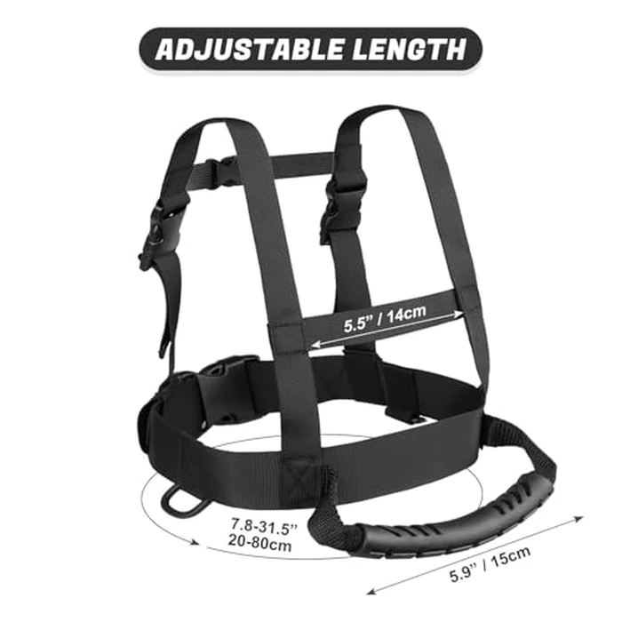 Odoland Kids Ski and Snowboard Training Harness Toddler Skiing Harness with Removable Leash and Easy Lift Handle - Speed Control Teaching - Perfect for Kid Beginners Boy and Girl, Black by Odoland - Image 5