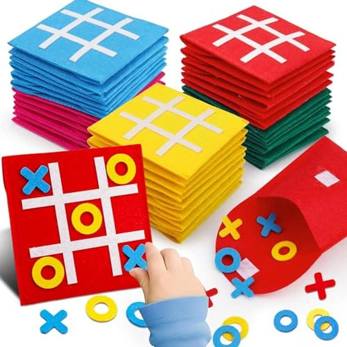 AugToy 24PCS Tic Tac Toe Strategic Board Game for Kids Birthday Party Favors Bulk for Kids 4-8 8-12 Goodie Treat Bag Stuffers Classroom Treasure Chest Box Toys Carnival Prizes Travel Games by AugToy - Image 1