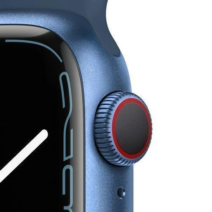 Apple Watch Series 7 (GPS) - 32GB - Blue Aluminum Case with Abyss Blue Sport Band by Apple - Image 3