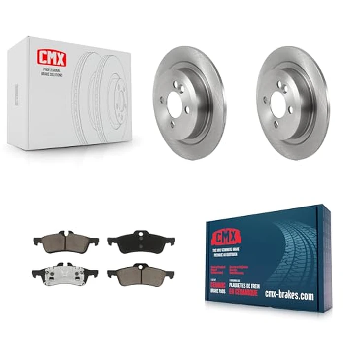 CMX Rear Disc Brake Rotors And Ceramic Pads Kit Replacement For 2007-2008 Mini Cooper Convertible With 280mm Diameter Rotor K8C-102096 by CMX - Image 1