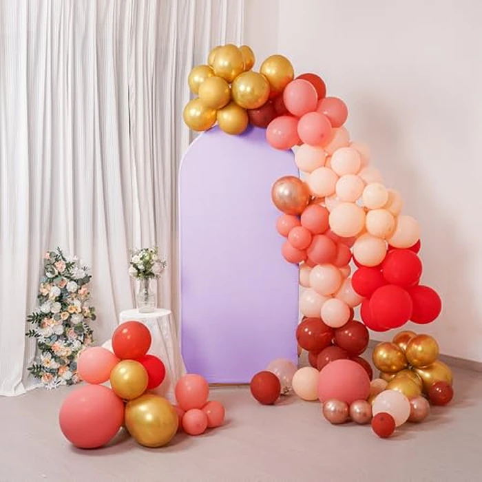 Peomeise 5FT Wedding Arch Cover，Lavender Arch Backdrop Cover Stretchy Spandex Backdrop Stand Covers for Birthday Party Ceremony Banquet Decor(60" L x 31.2" W) by Peomeise - Image 4