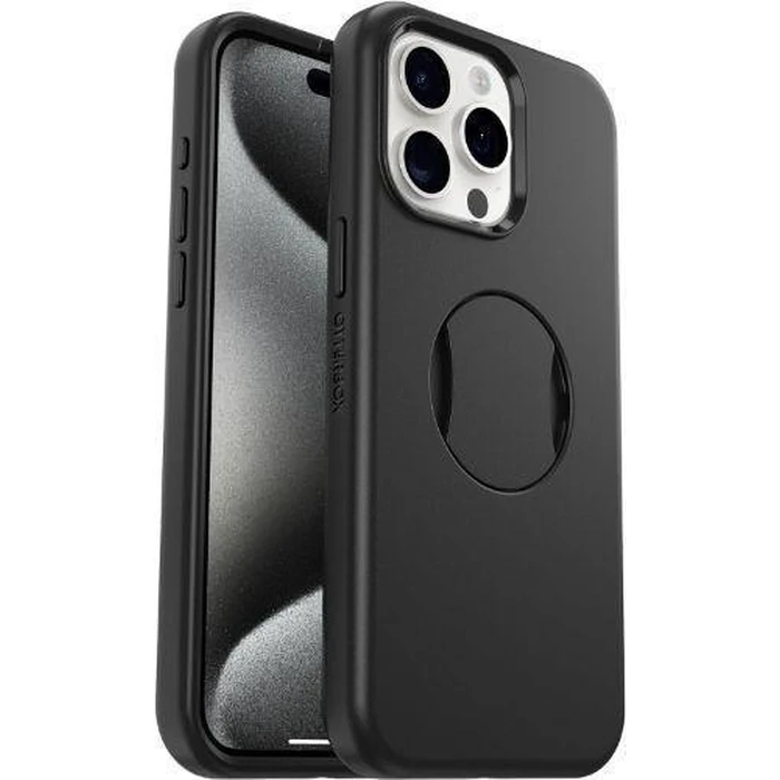 OtterBox OtterGrip Symmetry Series MagSafe Phone Case For iPhone 15 Pro Max - Black by OtterBox - Image 3