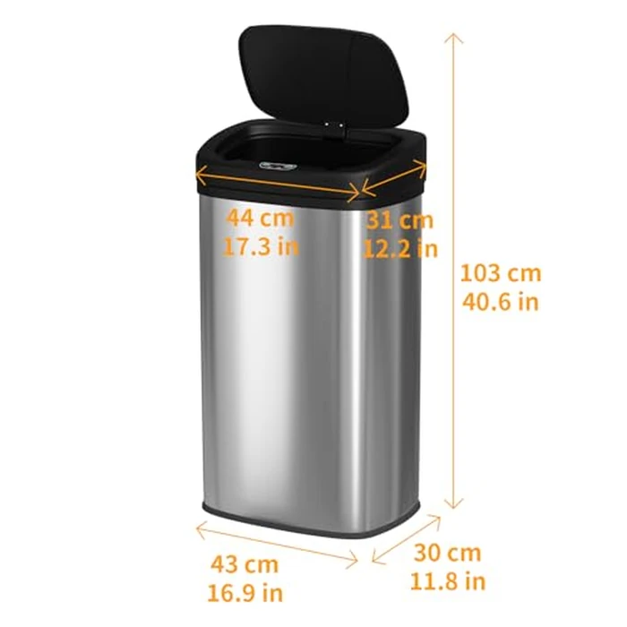 BestOffice 22 Gallons Automatic Sensor Large Kitchen Trash Can with Stainless Steel, Touchless Garbage Bin with Lid for Kitchen, Home, Office Waste Bin 82L by BestOffice - Image 7